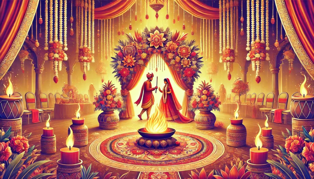 The Auspicious Saat Phere (Seven Rounds): What Each Round Symbolizes 18 Saat Phere Seven Sacred Rounds ritual in a Hindu wedding