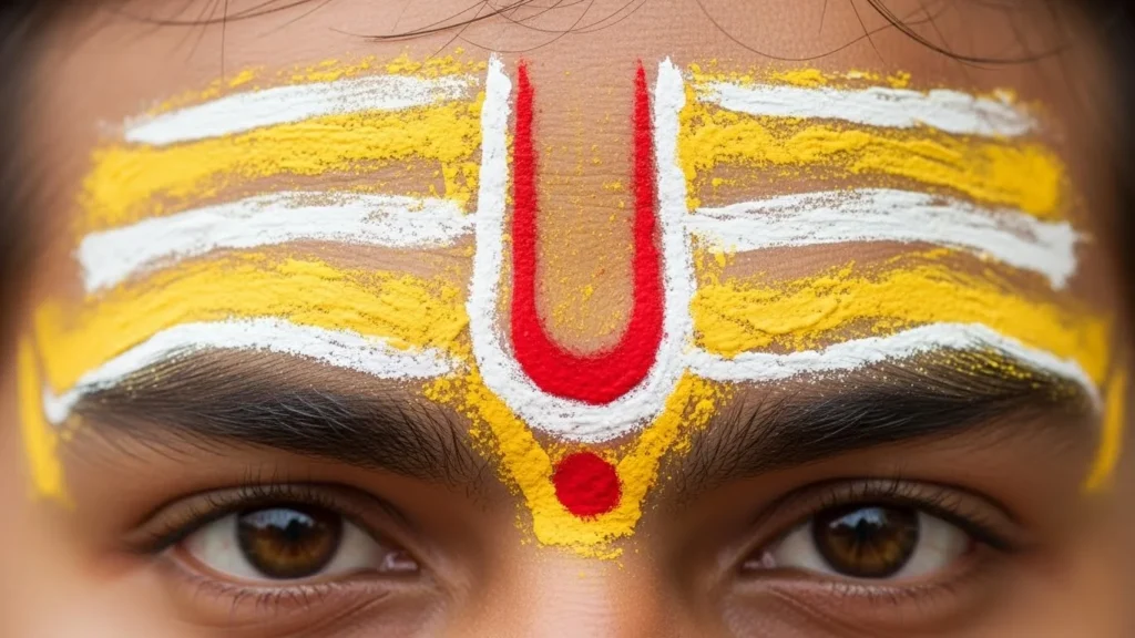 Tilak on Forehead