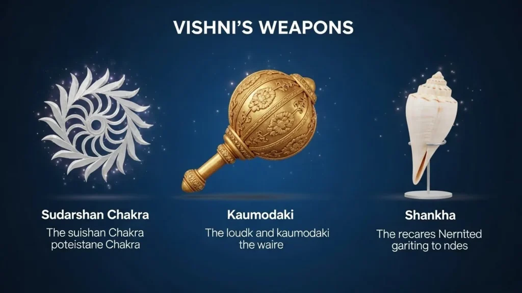 What Are Vishnu's Weapons Sudarshan Chakra, Kaumodaki, and Shankha Explained 18 What Are Vishnu's Weapons